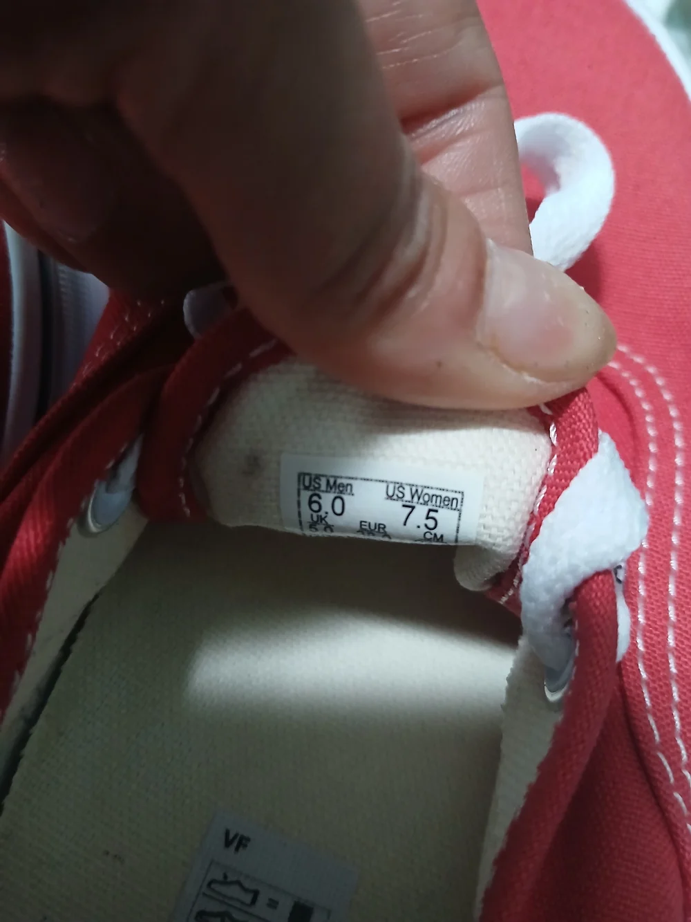 Vans Red Canvas Authentic Low-Top Sneakers with Strawberry Sidewall